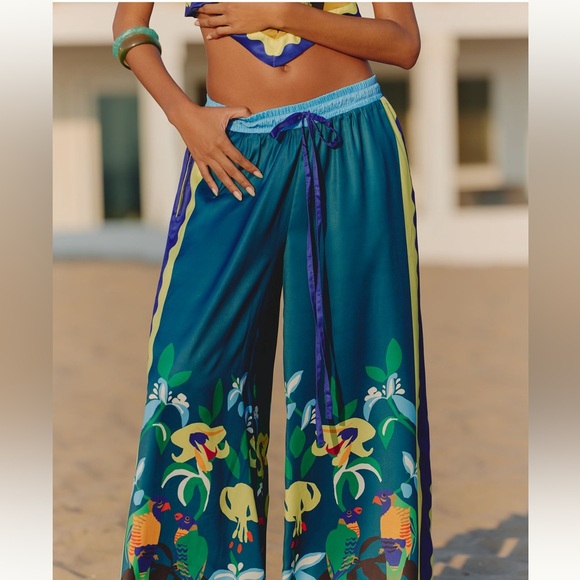 Celandine x Claire Colin wide leg drawstring pants from Anthropologie - Picture 2 of 3